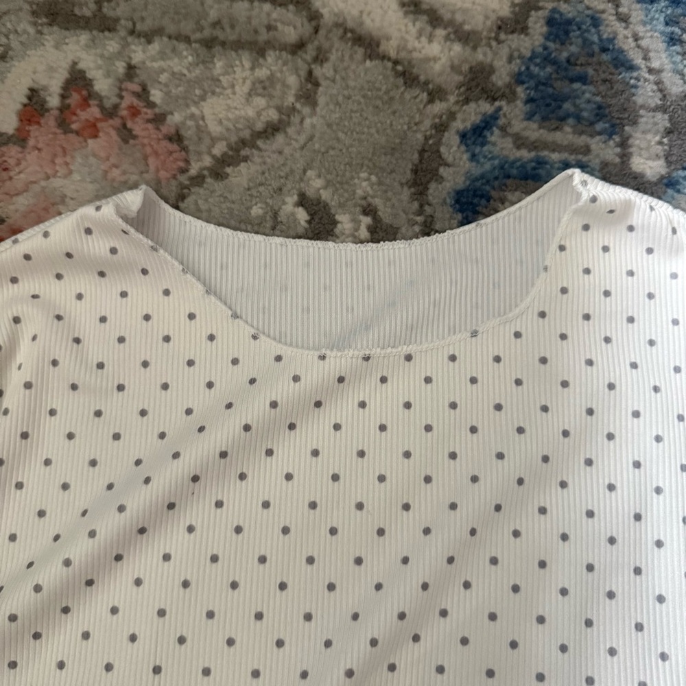 White Polka Dot Pajama Short Sleeve and Short Set